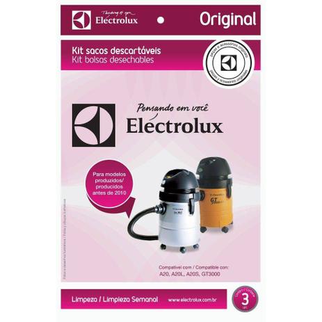 Kit 3 Sacos Descartáveis(Filtro) De Papel Para Aspirador Electrolux A20/A20L/A20S/GT3000 Menor preço em Kit 3 Sacos Descartáveis(Filtro) De Papel Para Aspirador Electrolux A20/A20L/A20S/GT3000