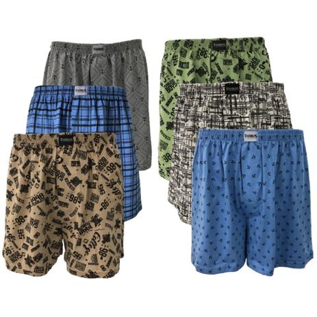 Kit 3 Samba Canção Masculina Plus Size 100% Algodão Estampada - Taurus Menor preço em Kit 3 Samba Canção Masculina Plus Size 100% Algodão Estampada - Taurus