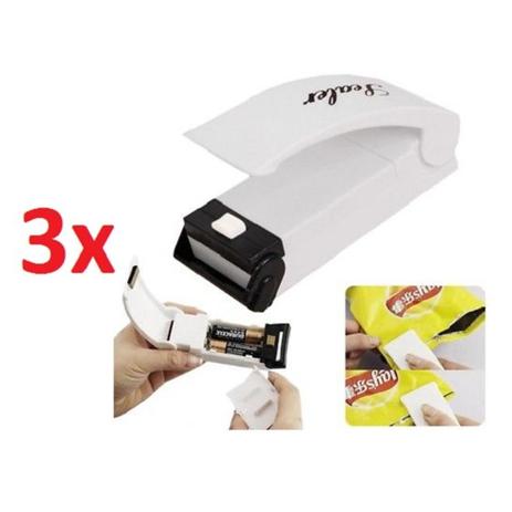 Kit 3 seladora de embalagens plastico portatil mini para sacos e pacotes - Gimp Menor preço em Kit 3 seladora de embalagens plastico portatil mini para sacos e pacotes - Gimp