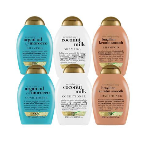 Kit 3 Shampoo+ 3 Condicionador OGX Argan Oil of Morocco Menor preço em Kit 3 Shampoo+ 3 Condicionador OGX Argan Oil of Morocco