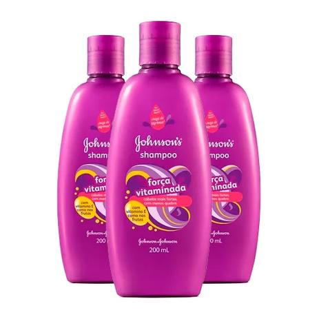 Kit 3 Shampoo Johnsons Baby Força Vitaminada 200ml - Johnsons Menor preço em Kit 3 Shampoo Johnsons Baby Força Vitaminada 200ml - Johnsons