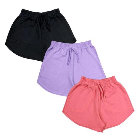 short feminino curto de malha