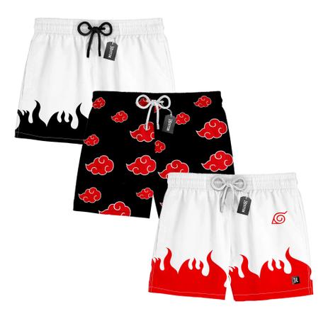 short de praia naruto