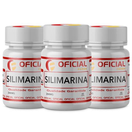 Kit 3 Silimarina (Cardo Mariano) 200Mg 60 Cápsulas - Kits oficialfarma Menor preço em Kit 3 Silimarina (Cardo Mariano) 200Mg 60 Cápsulas - Kits oficialfarma