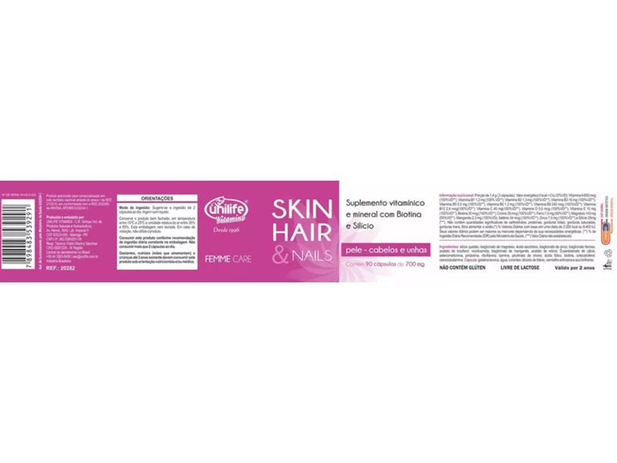 Kit 3 Skin Hair e Nails Femme Care Unilife 90 Cápsulas Menor preço em Kit 3 Skin Hair e Nails Femme Care Unilife 90 Cápsulas