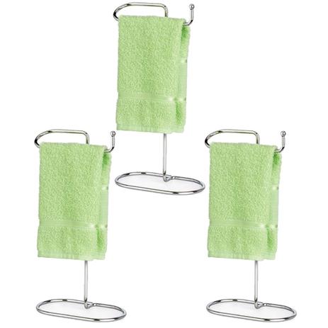 Kit 3 Suporte Porta Toalha Lavabo Toalheiro Bancada Banheiro - Passerini Menor preço em Kit 3 Suporte Porta Toalha Lavabo Toalheiro Bancada Banheiro - Passerini