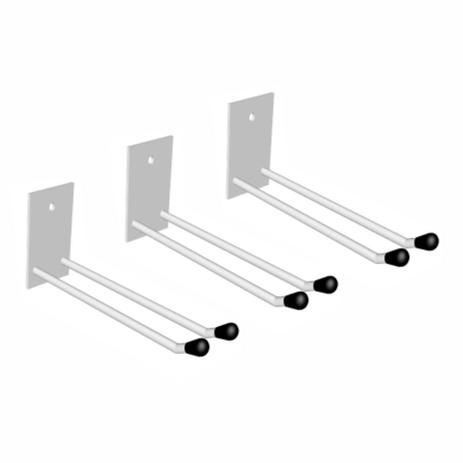 Kit 3 Suportes Parede para Rodos e Vassouras 30cm Branco Ferro - Novo.escadas é boa?