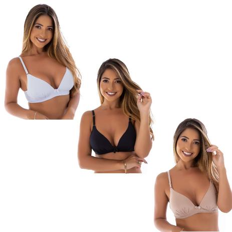 Kit 3 Sutiãs de Bojo Sem Aro Conforto Total 2089 - Silvest Lingerie - Sutiã  - Magazine Luiza