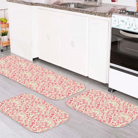 kit 3 tapetes decorativos minimalista pascoa vermelho love decor