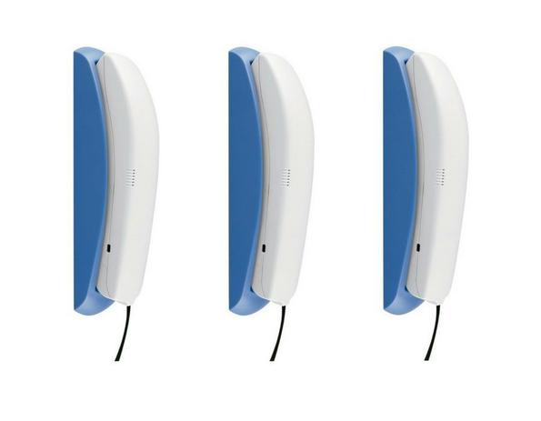 Kit 3 Telefone com fio Gondola TC 20 Cinza / Azul Intelbras Menor preço em Kit 3 Telefone com fio Gondola TC 20 Cinza / Azul Intelbras