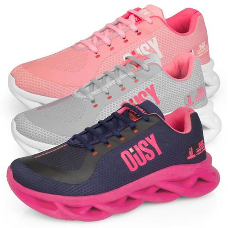 Kit 3 Tênis Corrida Feminino Izabella Helena Moderno Sola Trançada - Tênis  de Corrida - Magazine Luiza