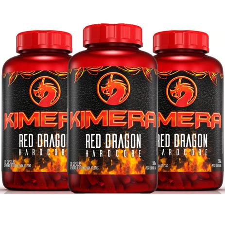 Kit 3 Termogênico Kimera Red Dragon Hardcore (360 Cápsulas) - Mosteiro devakan Menor preço em Kit 3 Termogênico Kimera Red Dragon Hardcore (360 Cápsulas) - Mosteiro devakan