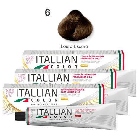Kit 3 Tinta De Cabelo Profissional 6.0 Louro Escuro Itallian Color Menor preço em Kit 3 Tinta De Cabelo Profissional 6.0 Louro Escuro Itallian Color