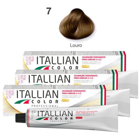 Kit 3 Tinta De Cabelo Profissional 7.0 Louro Itallian Color Menor preço em Kit 3 Tinta De Cabelo Profissional 7.0 Louro Itallian Color
