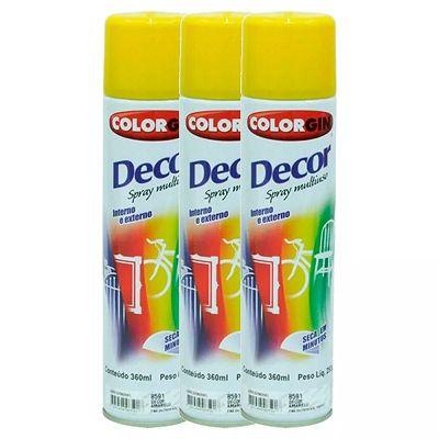 Kit 3 Tinta Spray Brilhante Uso Geral Amarelo Colorgin Menor preço em Kit 3 Tinta Spray Brilhante Uso Geral Amarelo Colorgin