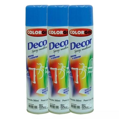 Kit 3 Tinta Spray Colorgin Decor Uso Geral Cor Azul Médio Menor preço em Kit 3 Tinta Spray Colorgin Decor Uso Geral Cor Azul Médio