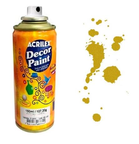 Kit 3 Tinta Spray Decor Paint 150ml Pintura Decorativa Ouro - 532 Acrilex Menor preço em Kit 3 Tinta Spray Decor Paint 150ml Pintura Decorativa Ouro - 532 Acrilex