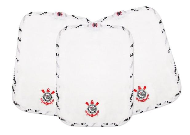 Kit 3 Toalhinhas de Boca Bebê Corinthians Oficial - Revedor Menor preço em Kit 3 Toalhinhas de Boca Bebê Corinthians Oficial - Revedor