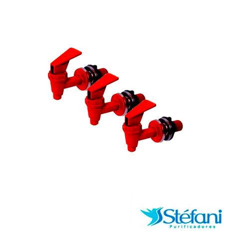 Kit 3 Torneiras para Filtro de Água Stéfani Clic Marrom PVC - Cerâmica stéfani Menor preço em Kit 3 Torneiras para Filtro de Água Stéfani Clic Marrom PVC - Cerâmica stéfani