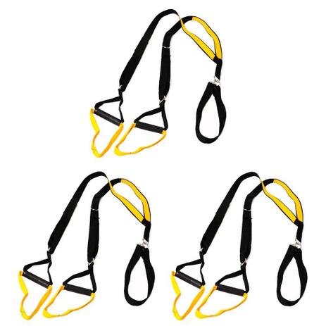 Kit 3 TRX Fita de Suspensão Academia Treinamento Funcional - Natural fitness Menor preço em Kit 3 TRX Fita de Suspensão Academia Treinamento Funcional - Natural fitness