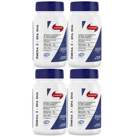 Kit 3 Un Omega 3 - EPA e DHA Vitafor 60 CAPS Menor preço em Kit 3 Un Omega 3 - EPA e DHA Vitafor 60 CAPS