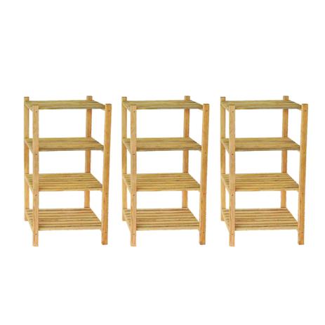 Kit 3 Unidades Estantes de Madeira 4 Prateleiras Para Decoração - Escada segurança é ruim? Kit 3 Unidades Estantes de Madeira 4 Prateleiras Para Decoração - Escada segurança é boa?