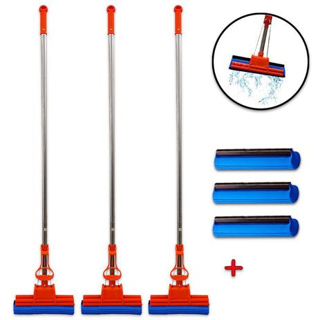Kit 3 Unidades Rodo Mágico 27 Cm Com 3 Refis - VendasShop Utensilios de Limpeza Menor preço em Kit 3 Unidades Rodo Mágico 27 Cm Com 3 Refis - VendasShop Utensilios de Limpeza