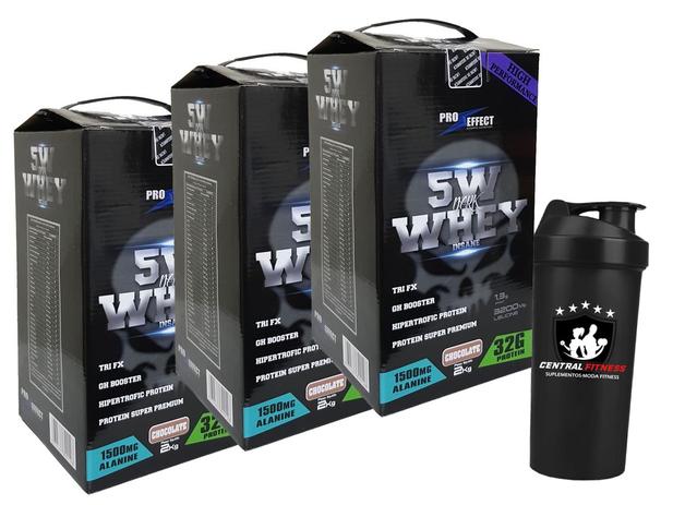 Kit 3 Whey Protein 2kg Isolado 5w Dark Insane + Coq Promoção - Pro effect Menor preço em Kit 3 Whey Protein 2kg Isolado 5w Dark Insane + Coq Promoção - Pro effect