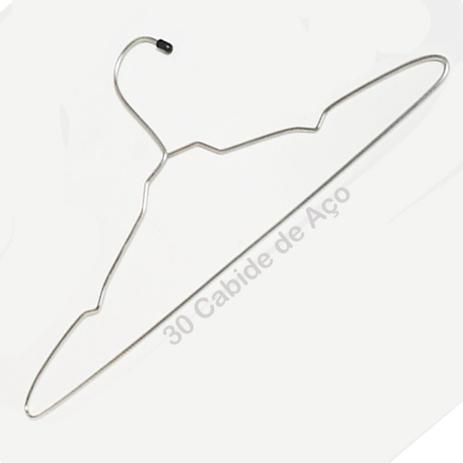 Kit 30 Cabides Aço Aramado Alça Cava Reforçado Executivo para Roupas Camisas Organizador Quartos Closets - Nacional Menor preço em Kit 30 Cabides Aço Aramado Alça Cava Reforçado Executivo para Roupas Camisas Organizador Quartos Closets - Nacional