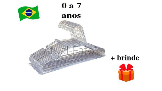 Kit 30 Cabides acrílico infantis reforçados. - Atual-fato Menor preço em Kit 30 Cabides acrílico infantis reforçados. - Atual-fato