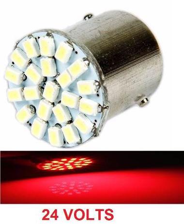 Kit 30 Lampada 22 Led Bay15d 2p Vermelha 3020 24v - Mfl é ruim? Kit 30 Lampada 22 Led Bay15d 2p Vermelha 3020 24v - Mfl é boa?