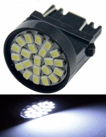 Kit 30 Lampada T25 22 Led 2P Branca 3157 P27w 12v - Mfl Menor preço em Kit 30 Lampada T25 22 Led 2P Branca 3157 P27w 12v - Mfl