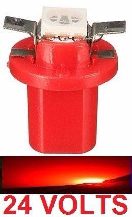Kit 30 Lampada T5 B8.5 D 1 Led Vermelha 24v - Mfl Menor preço em Kit 30 Lampada T5 B8.5 D 1 Led Vermelha 24v - Mfl