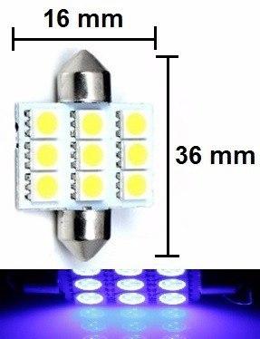 Kit 30 Lampada Torpedo C5w 9 Led Azul 36 Mm 12v - Mfl Menor preço em Kit 30 Lampada Torpedo C5w 9 Led Azul 36 Mm 12v - Mfl