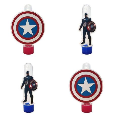 Kit 30 Lembrancinha Tubete 3d Personalizado Capitão América - Aluá festas Menor preço em Kit 30 Lembrancinha Tubete 3d Personalizado Capitão América - Aluá festas