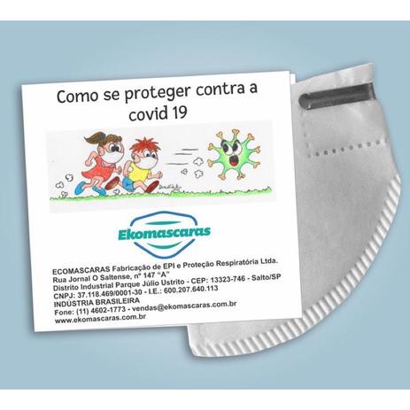 Kit 30 - Máscaras Infantil PFF2 N95 Tamanho P - Branca - Ekomascaras - Proteção Respiratória Menor preço em Kit 30 - Máscaras Infantil PFF2 N95 Tamanho P - Branca - Ekomascaras - Proteção Respiratória