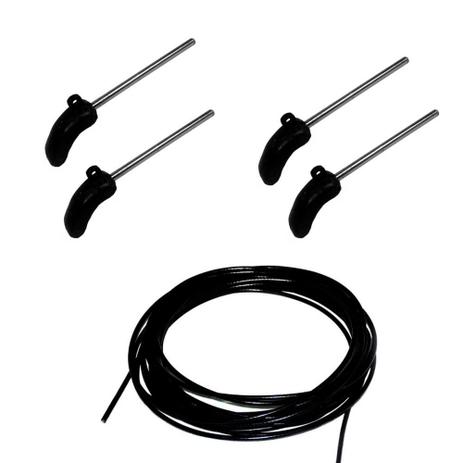 Kit 30 Mts Cabo de Aço Revestido Pvc 3.18 e 4 Pinos pra Peso - Natural fitness Menor preço em Kit 30 Mts Cabo de Aço Revestido Pvc 3.18 e 4 Pinos pra Peso - Natural fitness