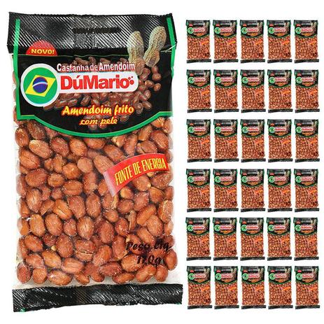 Kit 30 Pacotes Amendoim Frito com Casca Salgado 170 gramas - Amendoim dumario Menor preço em Kit 30 Pacotes Amendoim Frito com Casca Salgado 170 gramas - Amendoim dumario