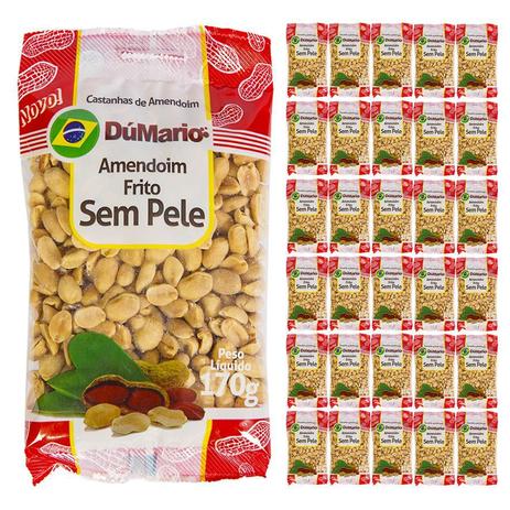 Kit 30 Pacotes Amendoim sem Casca Frito Salgado 170 gramas - Amendoim dumario Menor preço em Kit 30 Pacotes Amendoim sem Casca Frito Salgado 170 gramas - Amendoim dumario