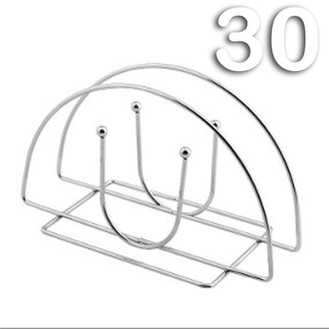 Kit 30 Porta Guardanapo Suporte Cromado Bar Restaurante Lanchonete Mesa Balcão Moderno Meia Lua - Dolce home é boa?
