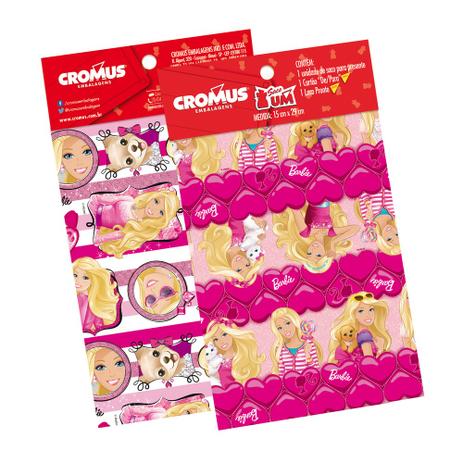 Kit 30 Sacos Presente C/Laço E Cartão Barbie 15X29Cm - Cromus Menor preço em Kit 30 Sacos Presente C/Laço E Cartão Barbie 15X29Cm - Cromus