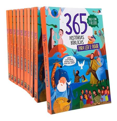 Kit 365 Histórias Bíblicas Para Ler E Ouvir - 10 Livros Menor preço em Kit 365 Histórias Bíblicas Para Ler E Ouvir - 10 Livros