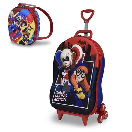 Kit 3D Mochila c/3 Rodinhas e Lancheira Infantil Hero Girls Maxtoy - Diplomata Menor preço em Kit 3D Mochila c/3 Rodinhas e Lancheira Infantil Hero Girls Maxtoy - Diplomata