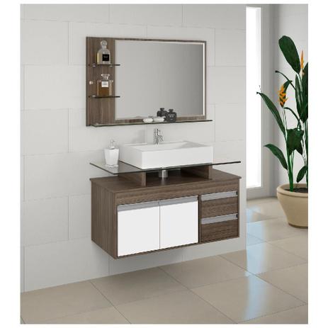 Kit 3Pçs 80Cm Suspenso Style Vicenza/Branco Jae Menor preço em Kit 3Pçs 80Cm Suspenso Style Vicenza/Branco Jae