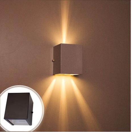 kit 3x Arandela de efeito 4 fachos externa e interna - marrom st544 - Starlumen Menor preço em kit 3x Arandela de efeito 4 fachos externa e interna - marrom st544 - Starlumen