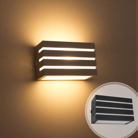 Kit 3X Arandela Frisada Policarbonato Preta p/ área Externa e Interna + Lâmpada Led 5W 3000k St641 - Starlumen Menor preço em Kit 3X Arandela Frisada Policarbonato Preta p/ área Externa e Interna + Lâmpada Led 5W 3000k St641 - Starlumen