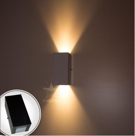 Kit 3x Arandelas Duplo Facho Longo Preta + Lâmpada Led Gu10 6w 3000K ST187 - Starlumen Menor preço em Kit 3x Arandelas Duplo Facho Longo Preta + Lâmpada Led Gu10 6w 3000K ST187 - Starlumen