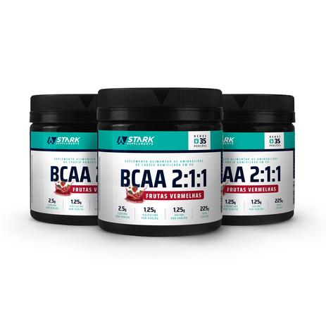 Kit 3x BCAA 2:1:1 - BCAA em pó - Stark Supplements Menor preço em Kit 3x BCAA 2:1:1 - BCAA em pó - Stark Supplements