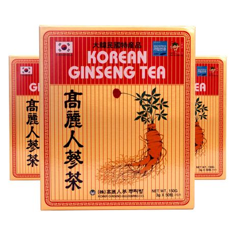Menor preço em Kit 3x Chá Ginseng Coreano Gold 50 Sachês de 3g - Korea Ginseng