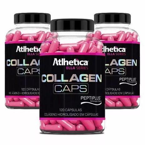 kit 3x Colágeno Hidrolisado Collagen Caps Ella Series - 120 Cápsulas - Atlhetica - Atlhetica nutrition Menor preço em kit 3x Colágeno Hidrolisado Collagen Caps Ella Series - 120 Cápsulas - Atlhetica - Atlhetica nutrition